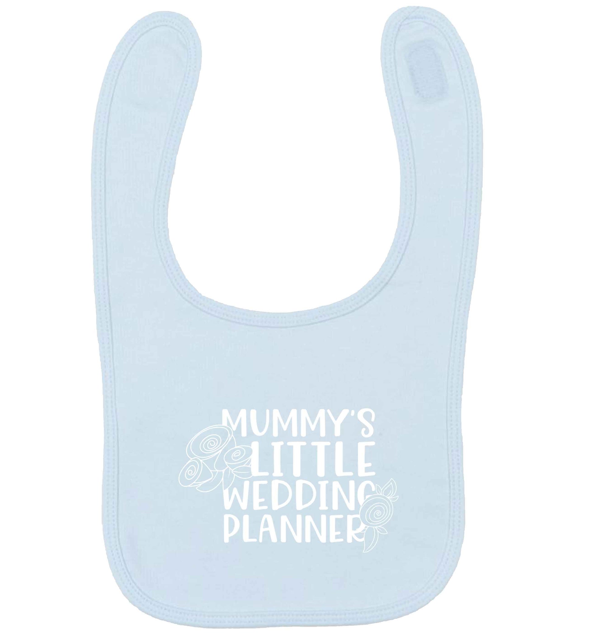 adorable wedding themed gifts for your mini wedding planner! pale blue baby bib