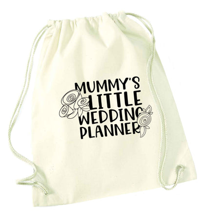 adorable wedding themed gifts for your mini wedding planner! natural drawstring bag