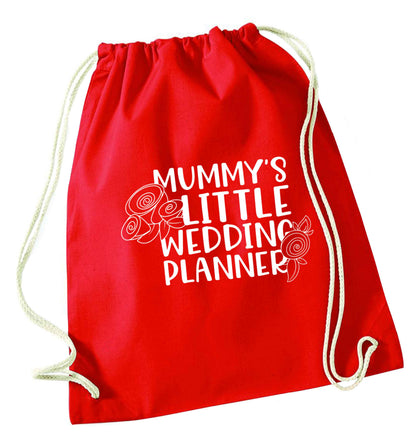 adorable wedding themed gifts for your mini wedding planner! red drawstring bag 