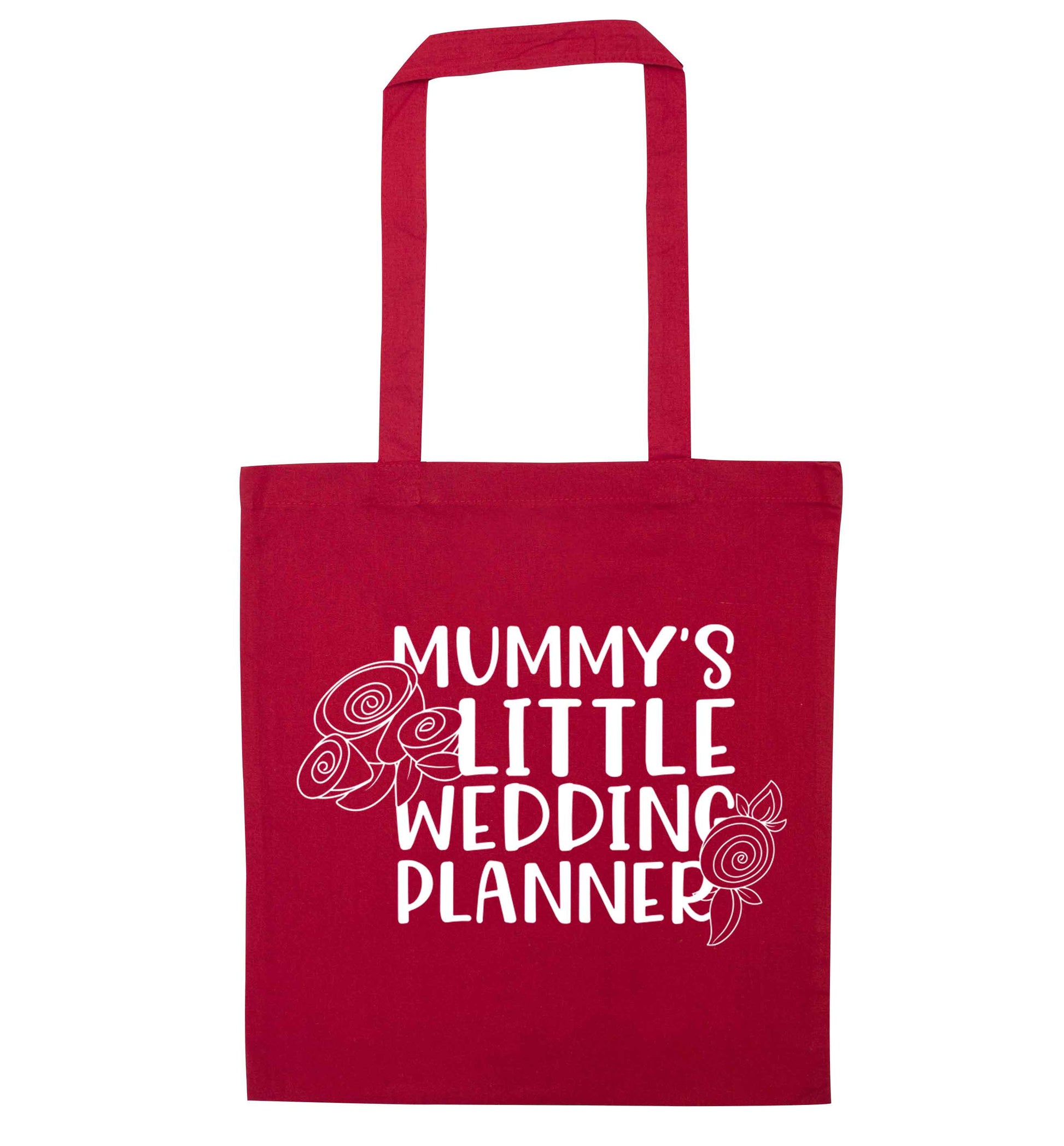 adorable wedding themed gifts for your mini wedding planner! red tote bag