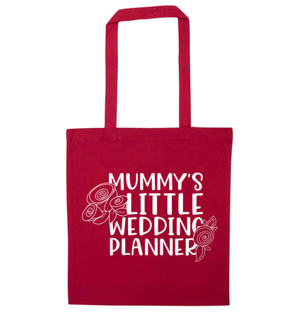 adorable wedding themed gifts for your mini wedding planner! red tote bag