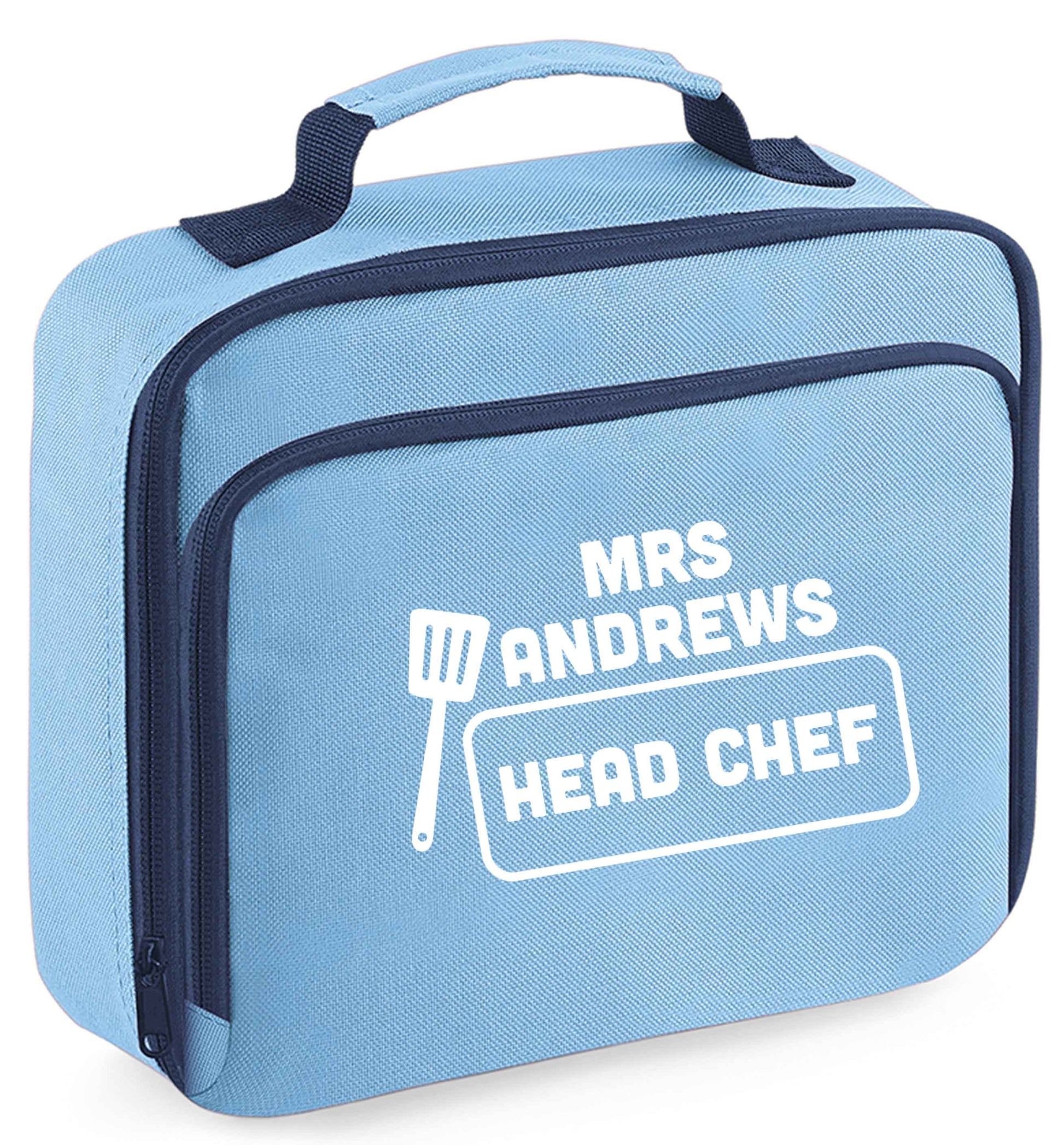 Any tex here insulated blue lunch bag cooler