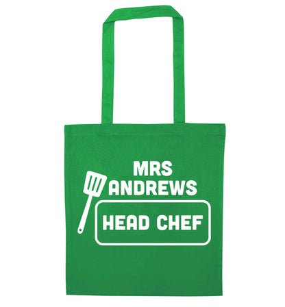 Perfect wedding guest favours or hen party gifts! Personalised bridal floral wreath designs, any name, any role! green tote bag