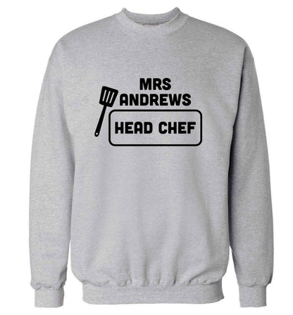 Perfect wedding guest favours or hen party gifts! Personalised bridal floral wreath designs, any name, any role! adult's unisex grey sweater 2XL