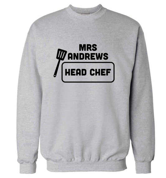 Perfect wedding guest favours or hen party gifts! Personalised bridal floral wreath designs, any name, any role! adult's unisex grey sweater 2XL