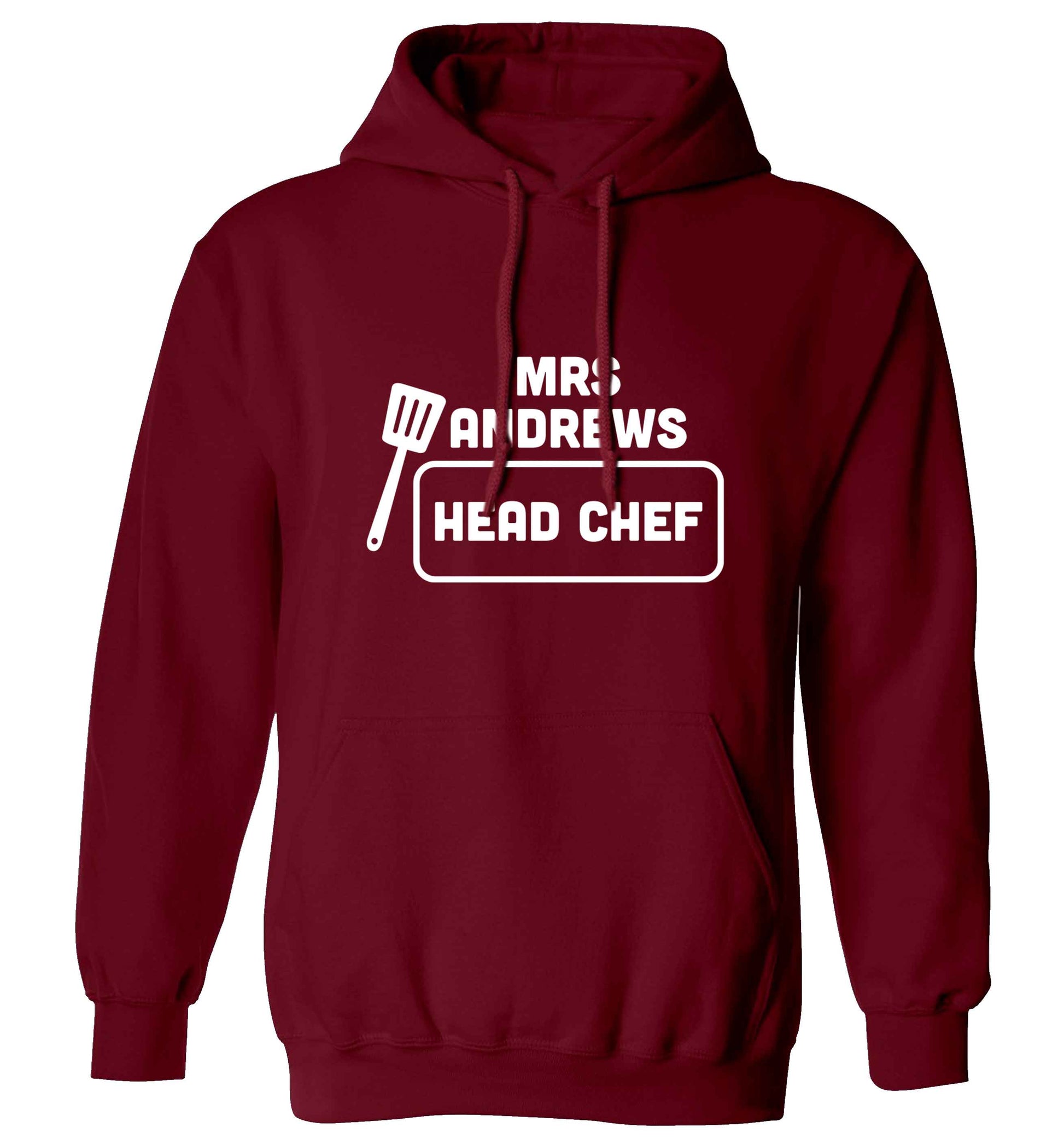 Perfect wedding guest favours or hen party gifts! Personalised bridal floral wreath designs, any name, any role! adults unisex maroon hoodie 2XL