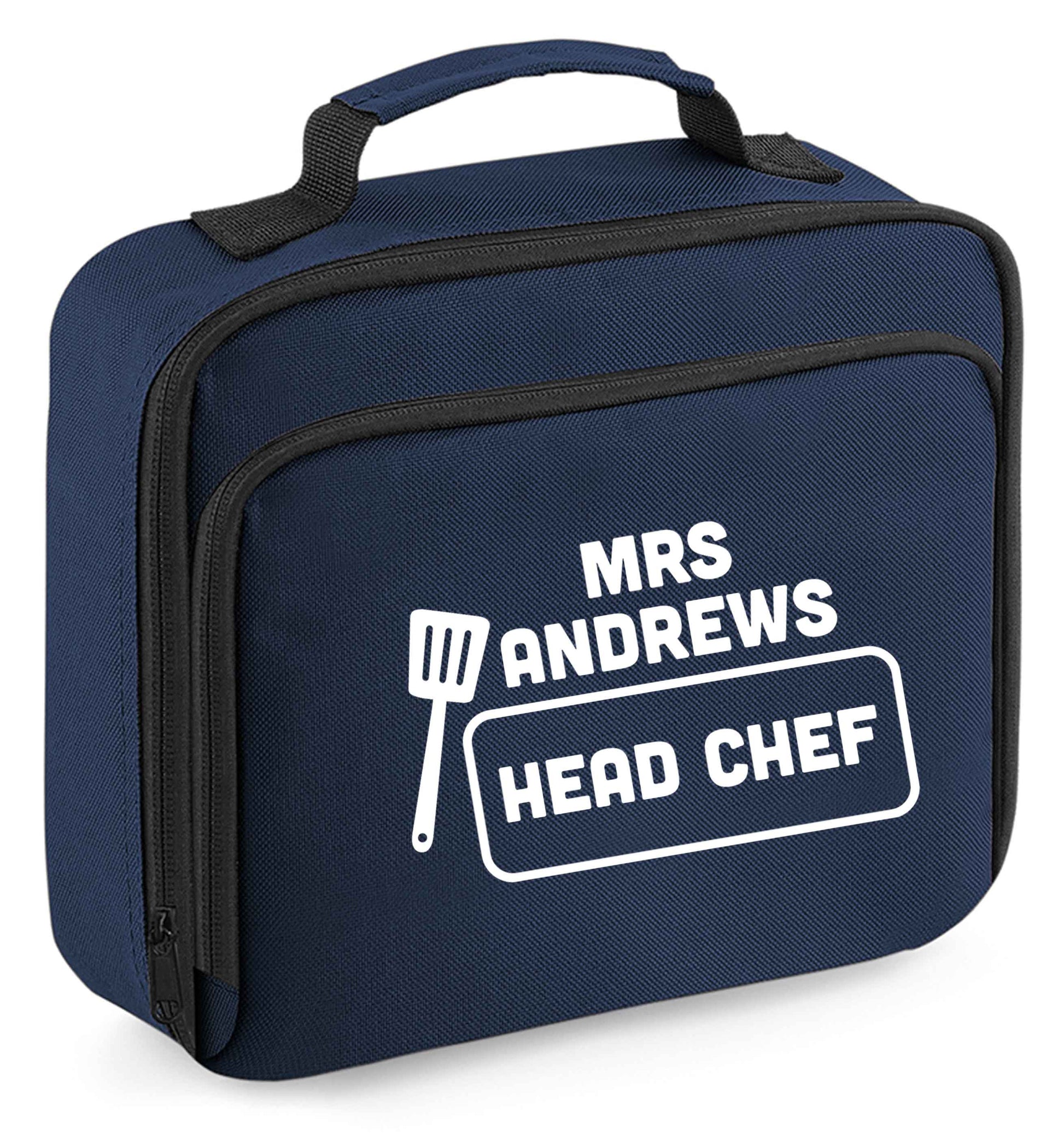 Any tex here insulated navy lunch bag cooler