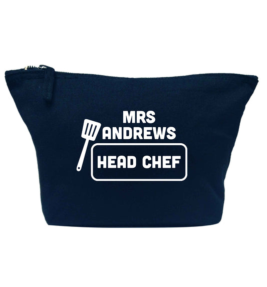 Perfect wedding guest favours or hen party gifts! Personalised bridal floral wreath designs, any name, any role! navy makeup bag