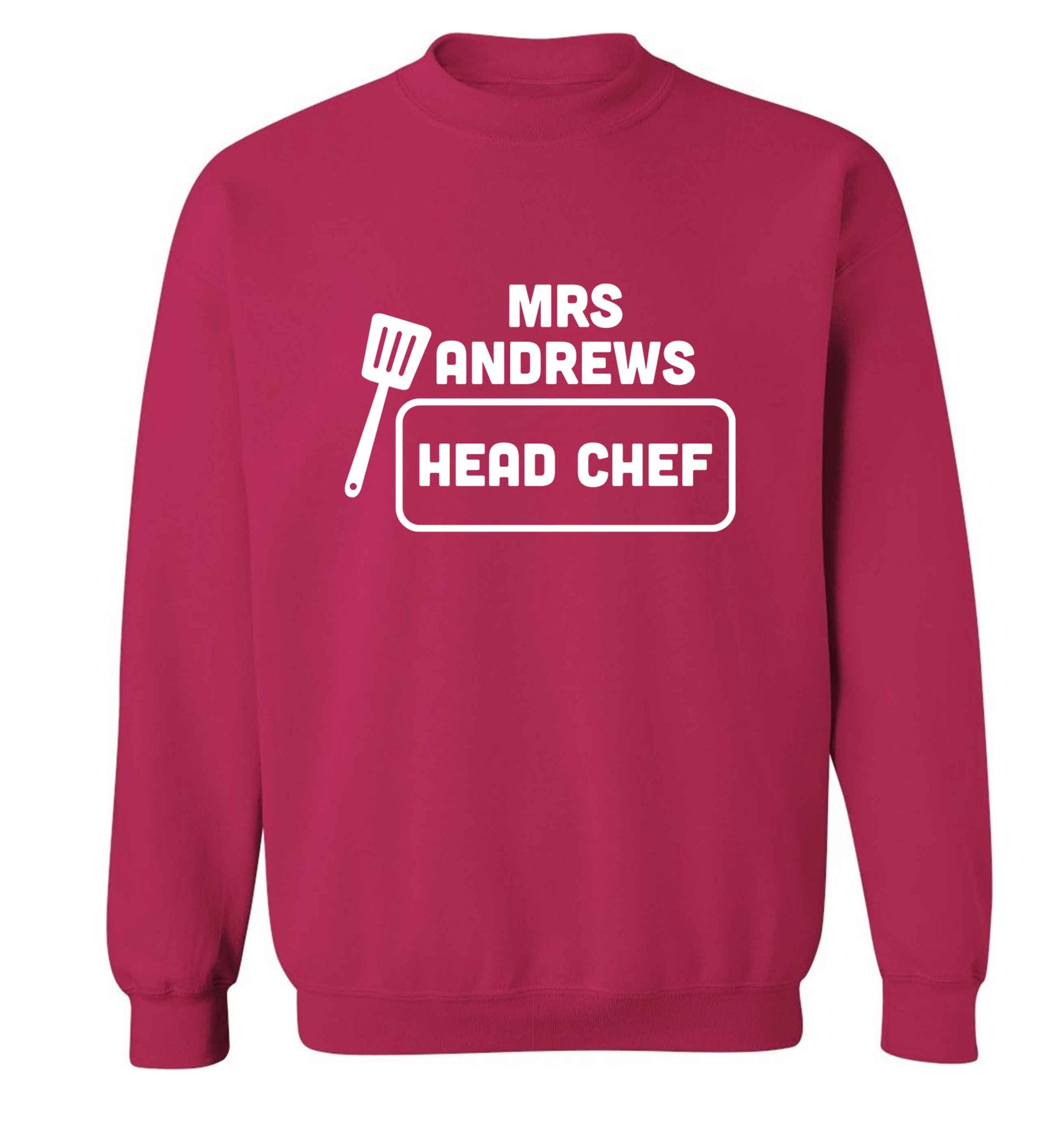 Perfect wedding guest favours or hen party gifts! Personalised bridal floral wreath designs, any name, any role! adult's unisex pink sweater 2XL