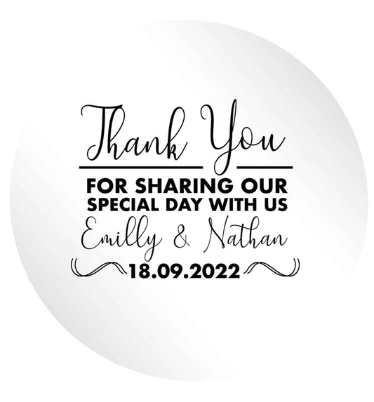 Gorgeous personalised and customisable wedding favour gifts! 24 @ 45mm matt circle stickers