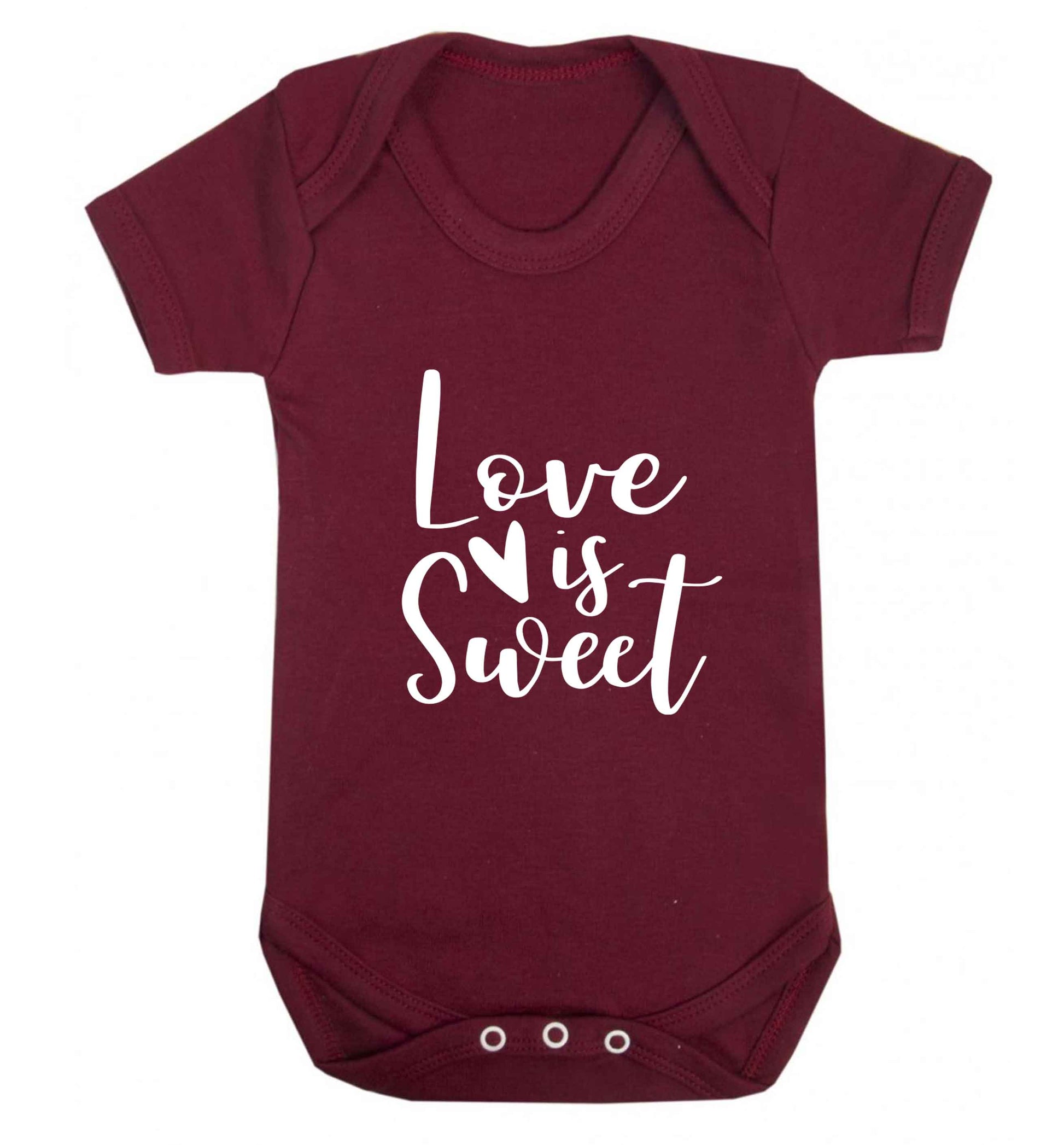 Love really does make the world go round! Ideal for weddings, valentines or just simply to show someone you love them!  baby vest maroon 18-24 months