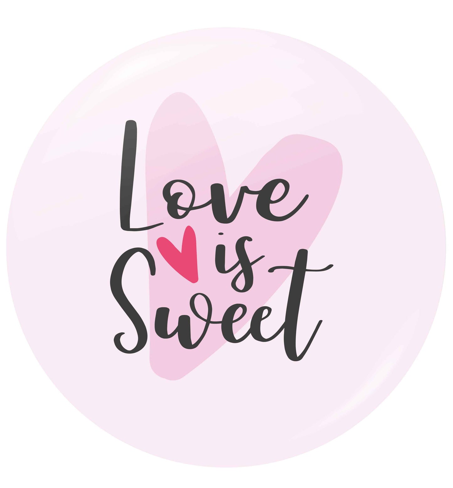 Love really does make the world go round! Ideal for weddings, valentines or just simply to show someone you love them!  small 25mm Pin badge