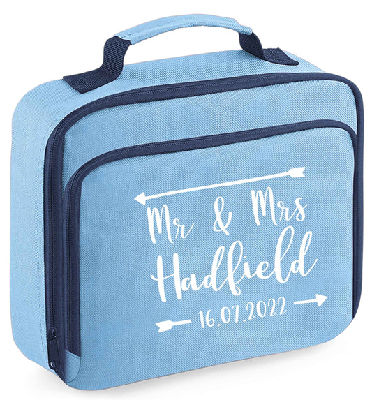 Any tex here insulated blue lunch bag cooler