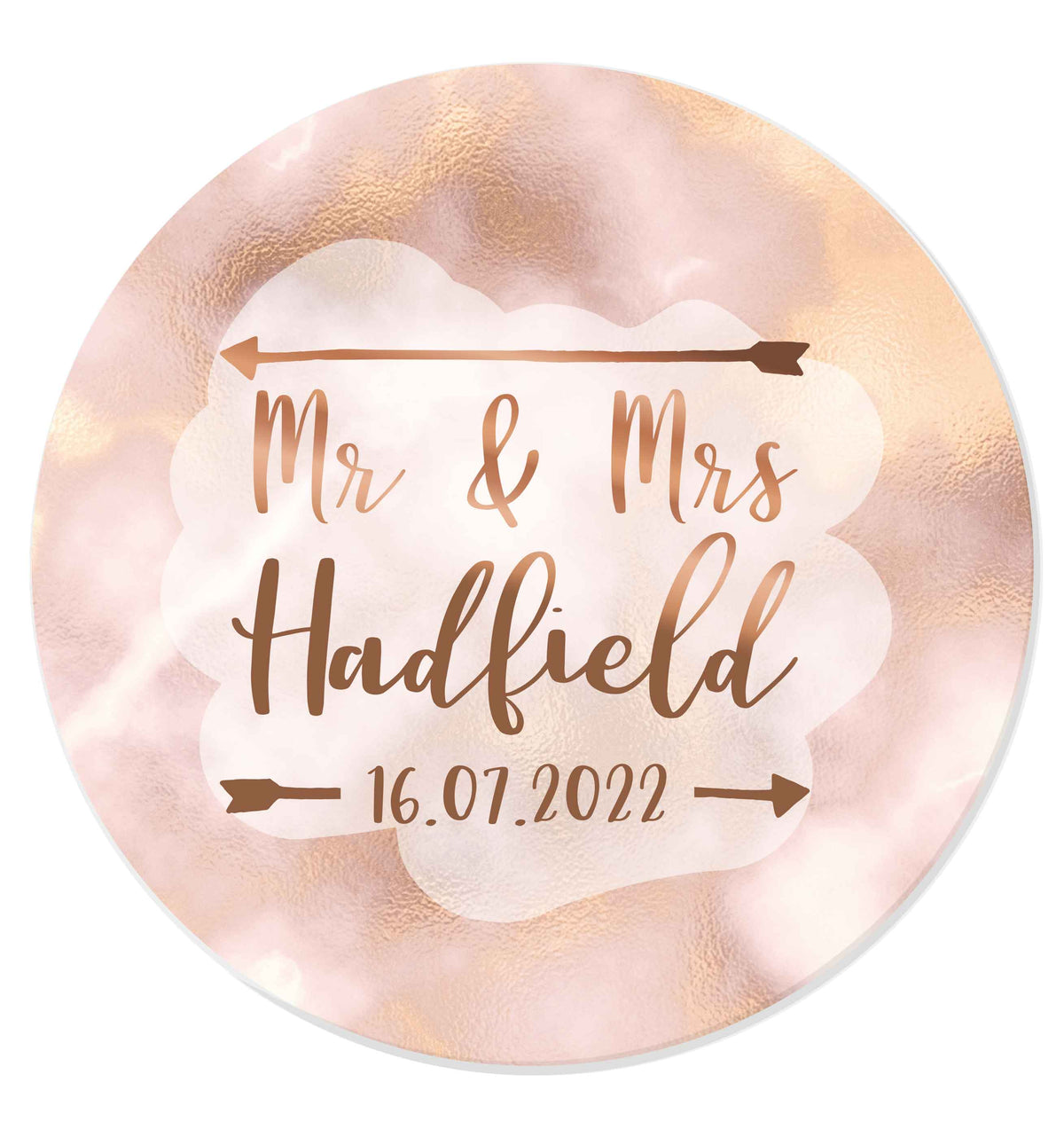 Personalised Mr and Mrs wedding date! Ideal wedding favours! | Magnet