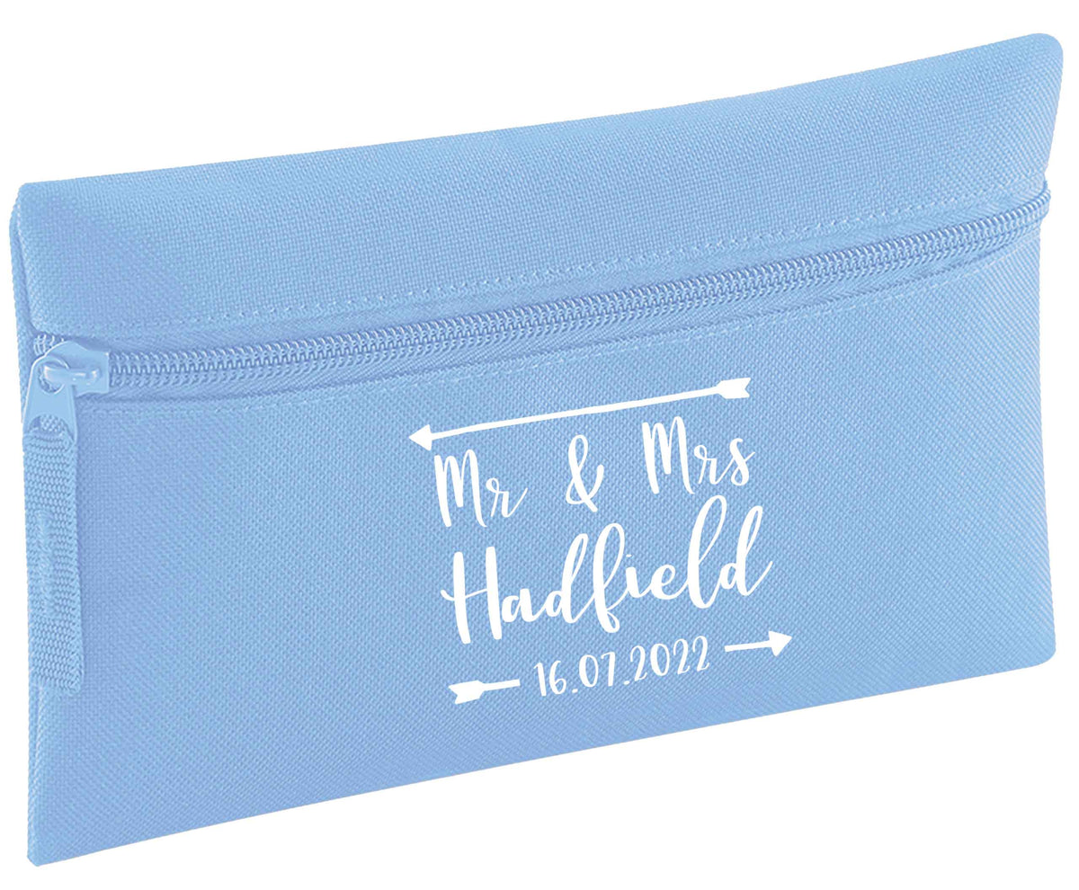 Personalised Mr and Mrs wedding date | Pencil Case
