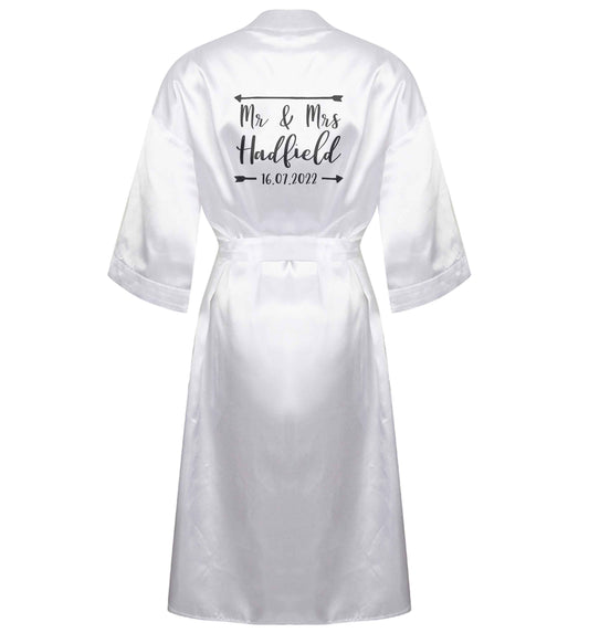 Personalised Mr and Mrs wedding date! Ideal wedding favours! XL/XXL white ladies dressing gown size 16/18