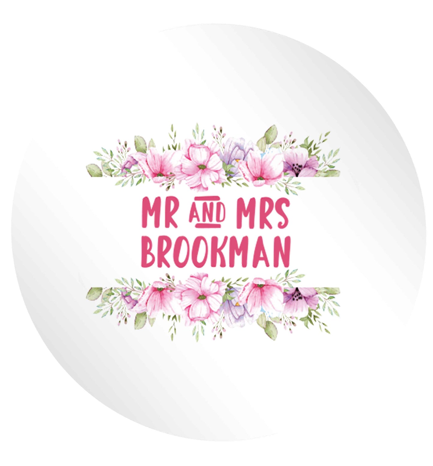 Personalised Mr and Mrs wedding and date! Ideal wedding favours! 24 @ 45mm matt circle stickers
