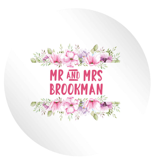 Personalised Mr and Mrs wedding and date! Ideal wedding favours! 24 @ 45mm matt circle stickers