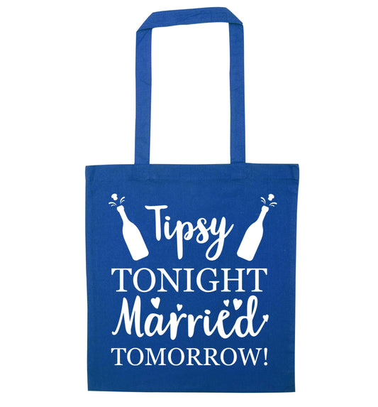 Personalised wedding thank you's Mr and Mrs wedding and date! Ideal wedding favours! blue tote bag