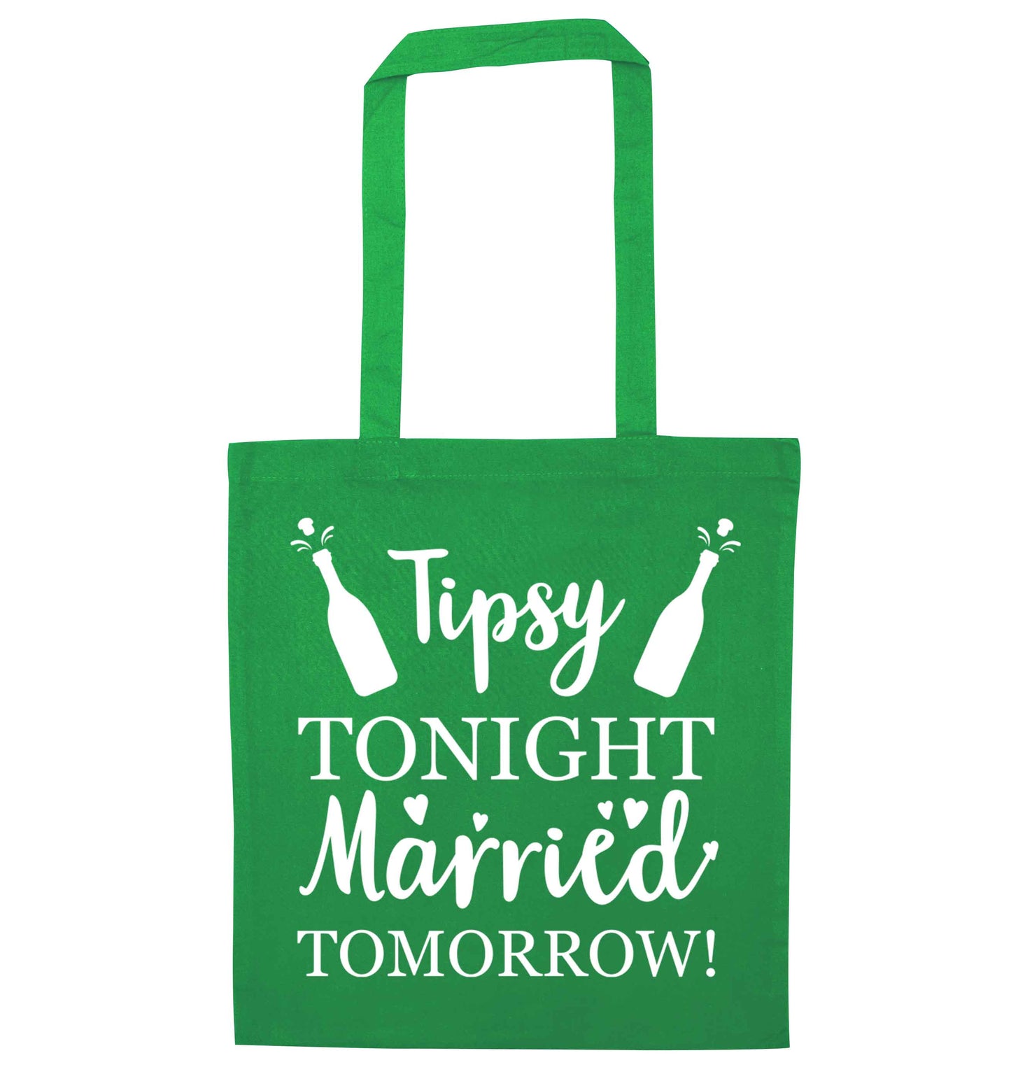 Personalised wedding thank you's Mr and Mrs wedding and date! Ideal wedding favours! green tote bag