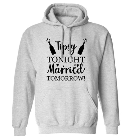 Personalised wedding thank you's Mr and Mrs wedding and date! Ideal wedding favours! adults unisex grey hoodie 2XL