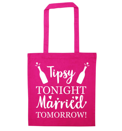 Personalised wedding thank you's Mr and Mrs wedding and date! Ideal wedding favours! pink tote bag