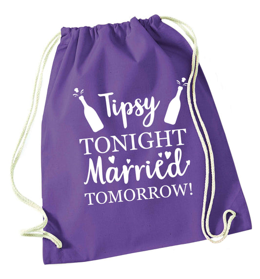 Personalised wedding thank you's Mr and Mrs wedding and date! Ideal wedding favours! purple drawstring bag