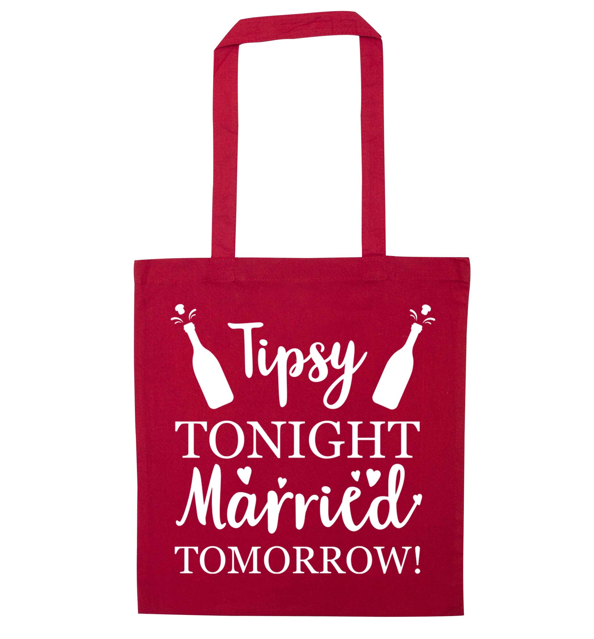 Personalised wedding thank you's Mr and Mrs wedding and date! Ideal wedding favours! red tote bag