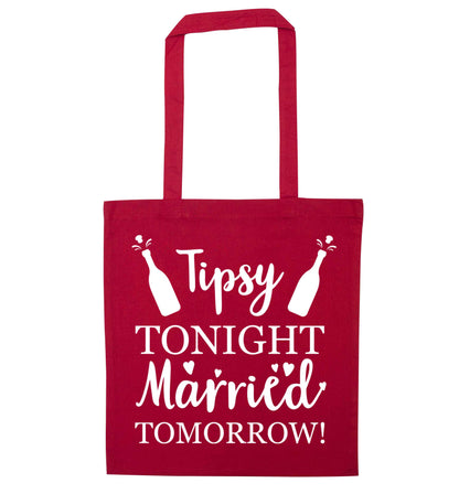 Personalised wedding thank you's Mr and Mrs wedding and date! Ideal wedding favours! red tote bag