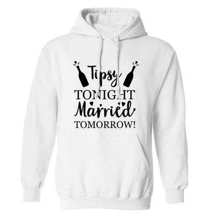 Personalised wedding thank you's Mr and Mrs wedding and date! Ideal wedding favours! adults unisex white hoodie 2XL