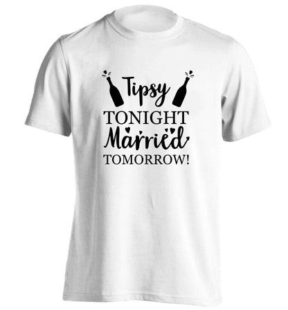 Personalised wedding thank you's Mr and Mrs wedding and date! Ideal wedding favours! adults unisex white Tshirt 2XL