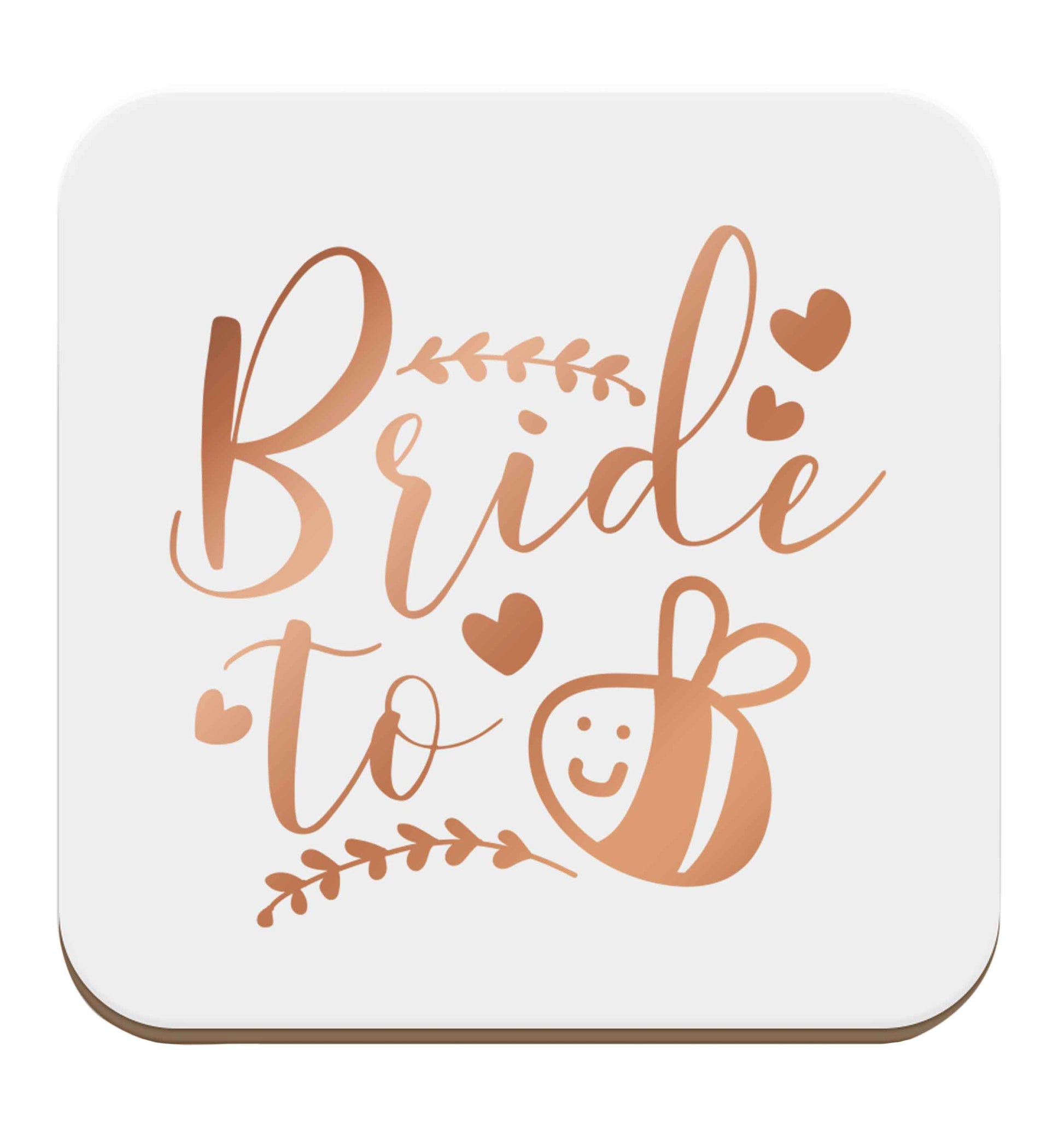 Who doesn't love a cute little bee pun! Because we certainly do! Ideal for brides to bee!  set of four coasters