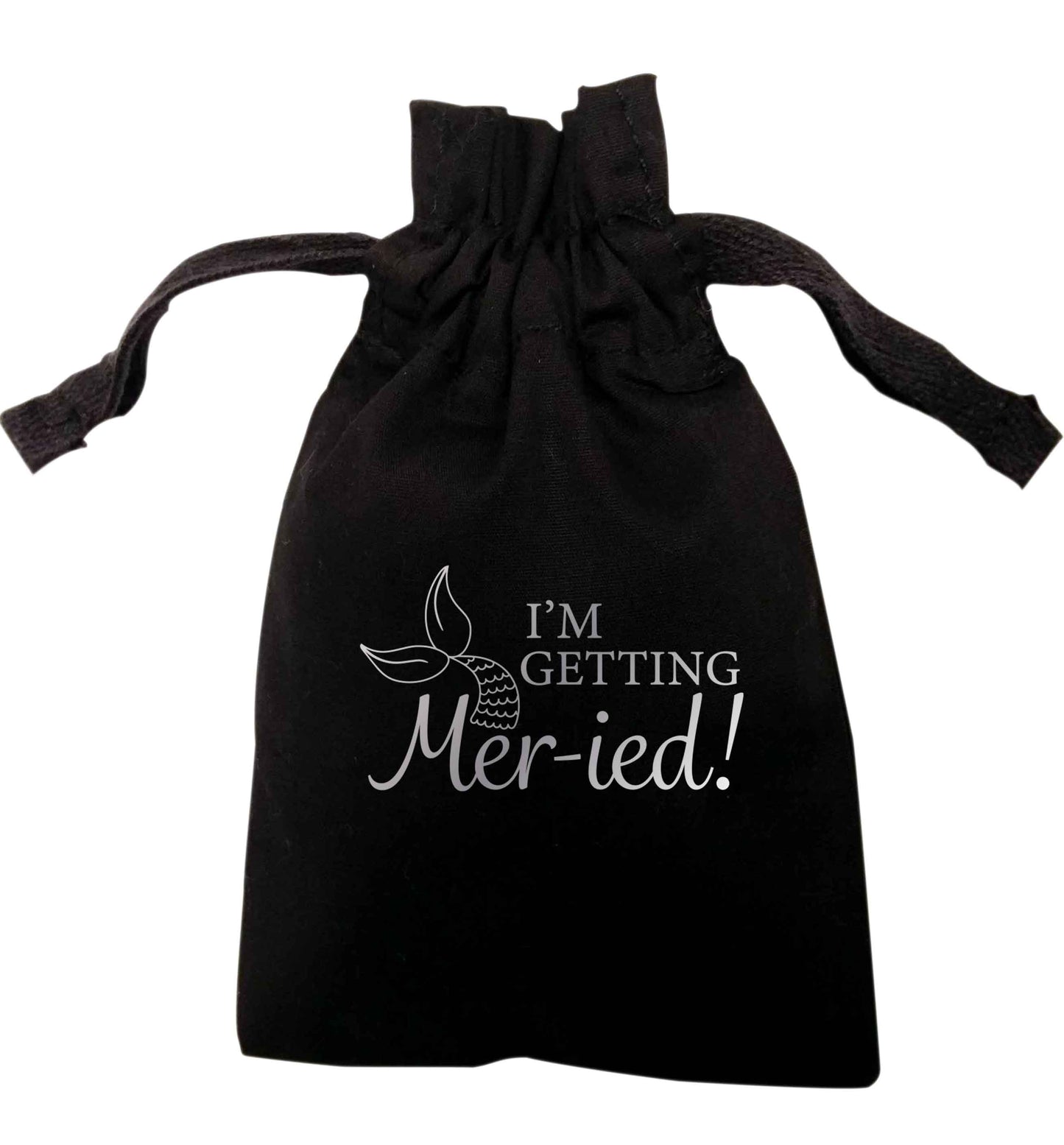 I'm getting mer-ied! Metallic silver | XS - L | Pouch / Drawstring bag / Sack | Organic Cotton | Bulk discounts available!