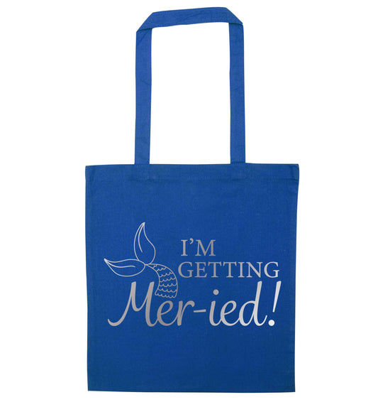 Personalised wedding thank you's Mr and Mrs wedding and date! Ideal wedding favours! blue tote bag