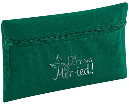 I'm getting mer-ied! Metallic silver | Pencil Case