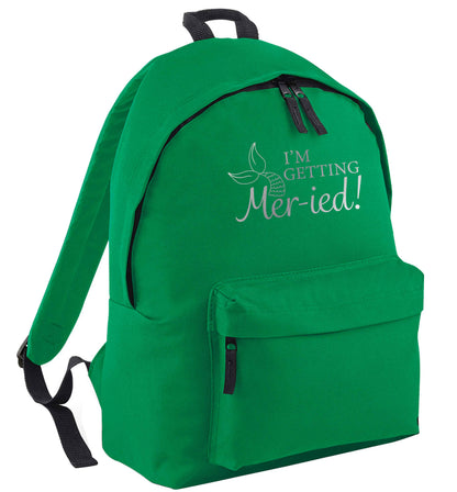 Personalised wedding thank you's Mr and Mrs wedding and date! Ideal wedding favours! green adults backpack