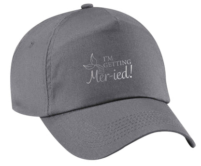 I'm getting mer-ied! Metallic silver | Baseball Cap