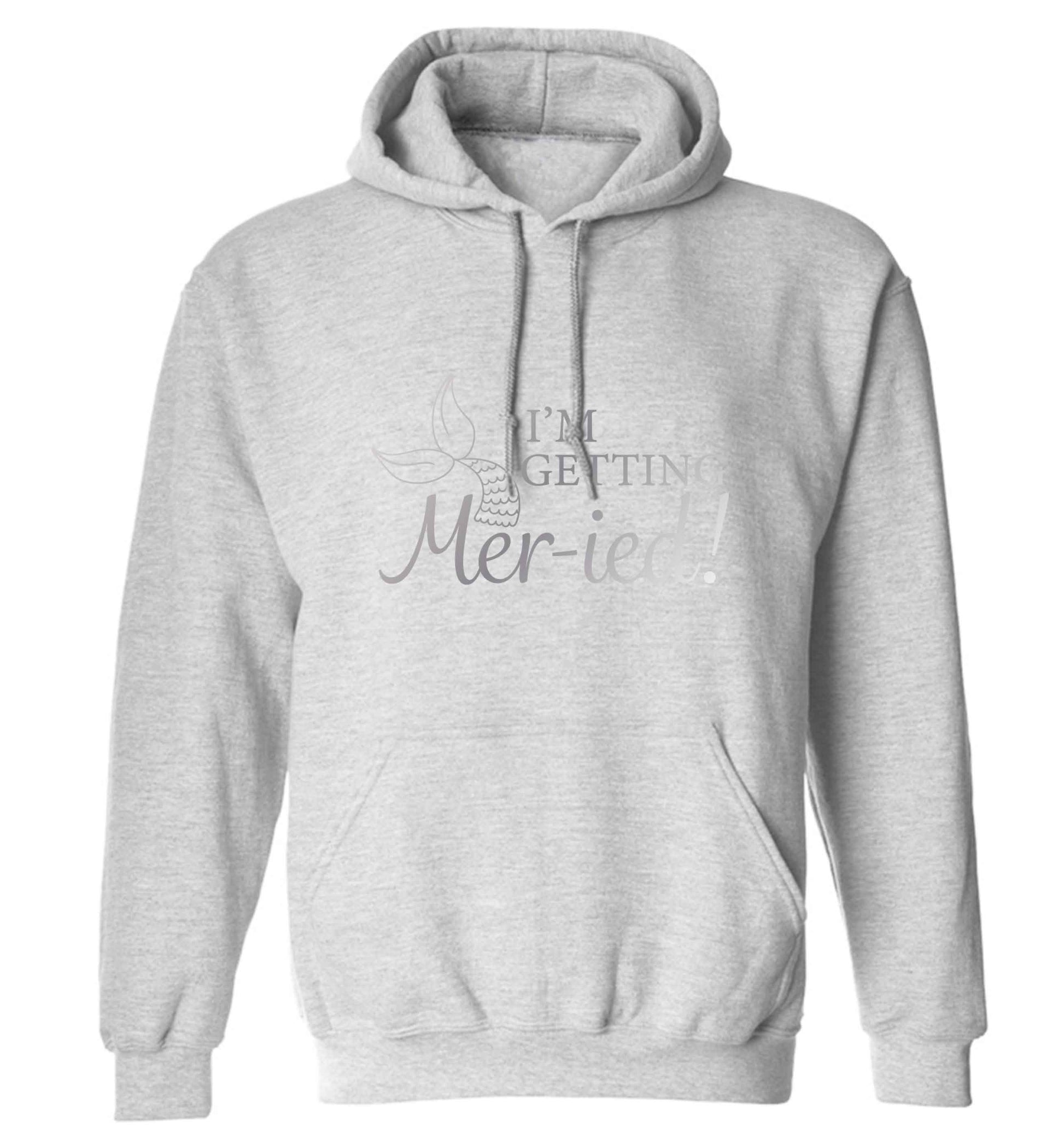 Personalised wedding thank you's Mr and Mrs wedding and date! Ideal wedding favours! adults unisex grey hoodie 2XL