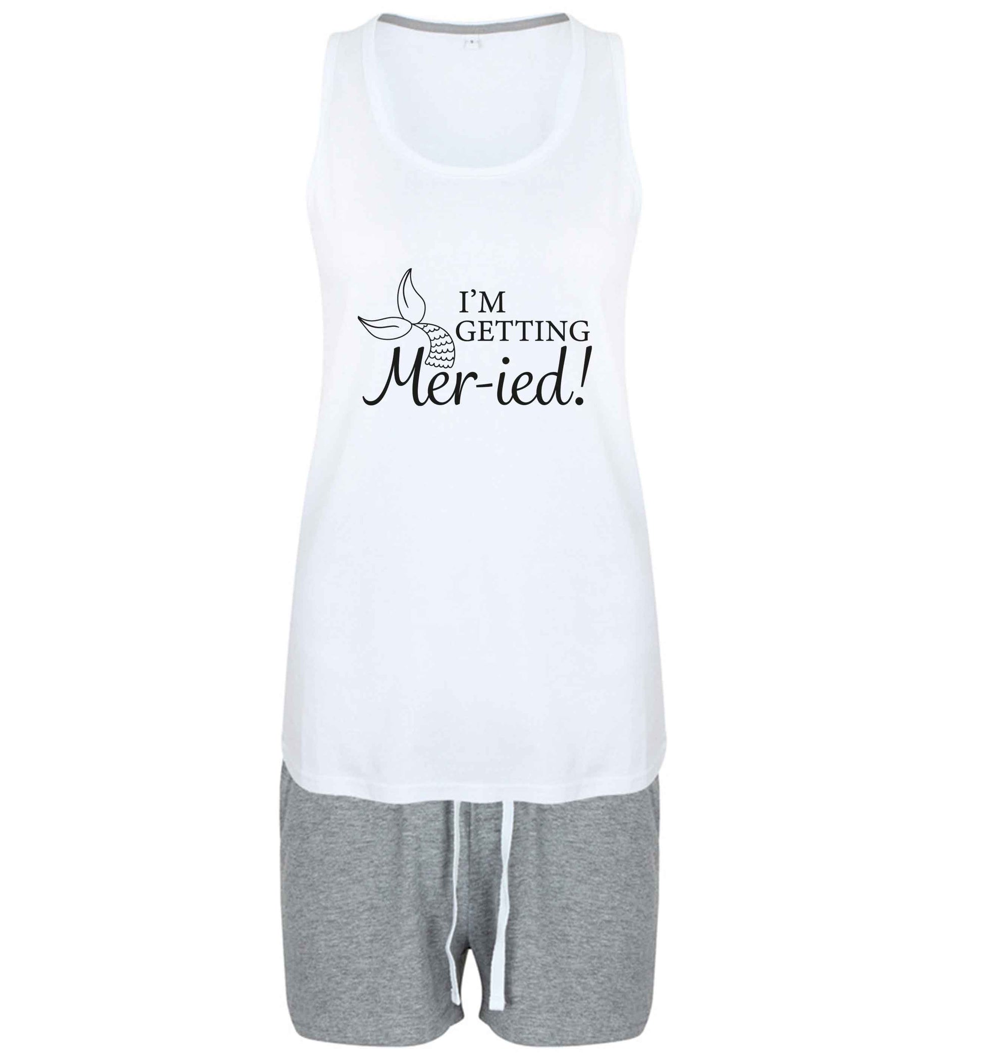 Personalised wedding thank you's Mr and Mrs wedding and date! Ideal wedding favours! size XL women's pyjama shorts set in pink 