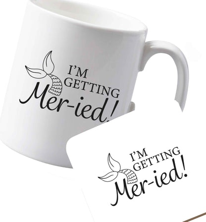 10 oz Ceramic mug and coaster Personalised wedding thank you's Mr and Mrs wedding and date! Ideal wedding favours!   both sides