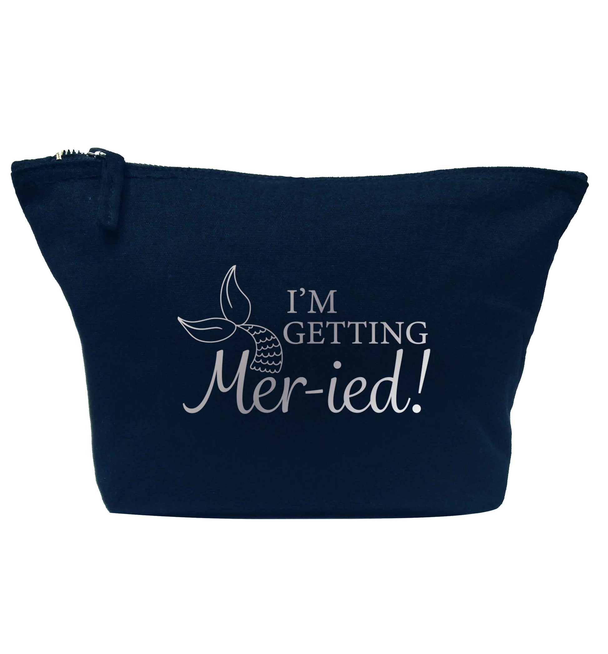 Personalised wedding thank you's Mr and Mrs wedding and date! Ideal wedding favours! navy makeup bag