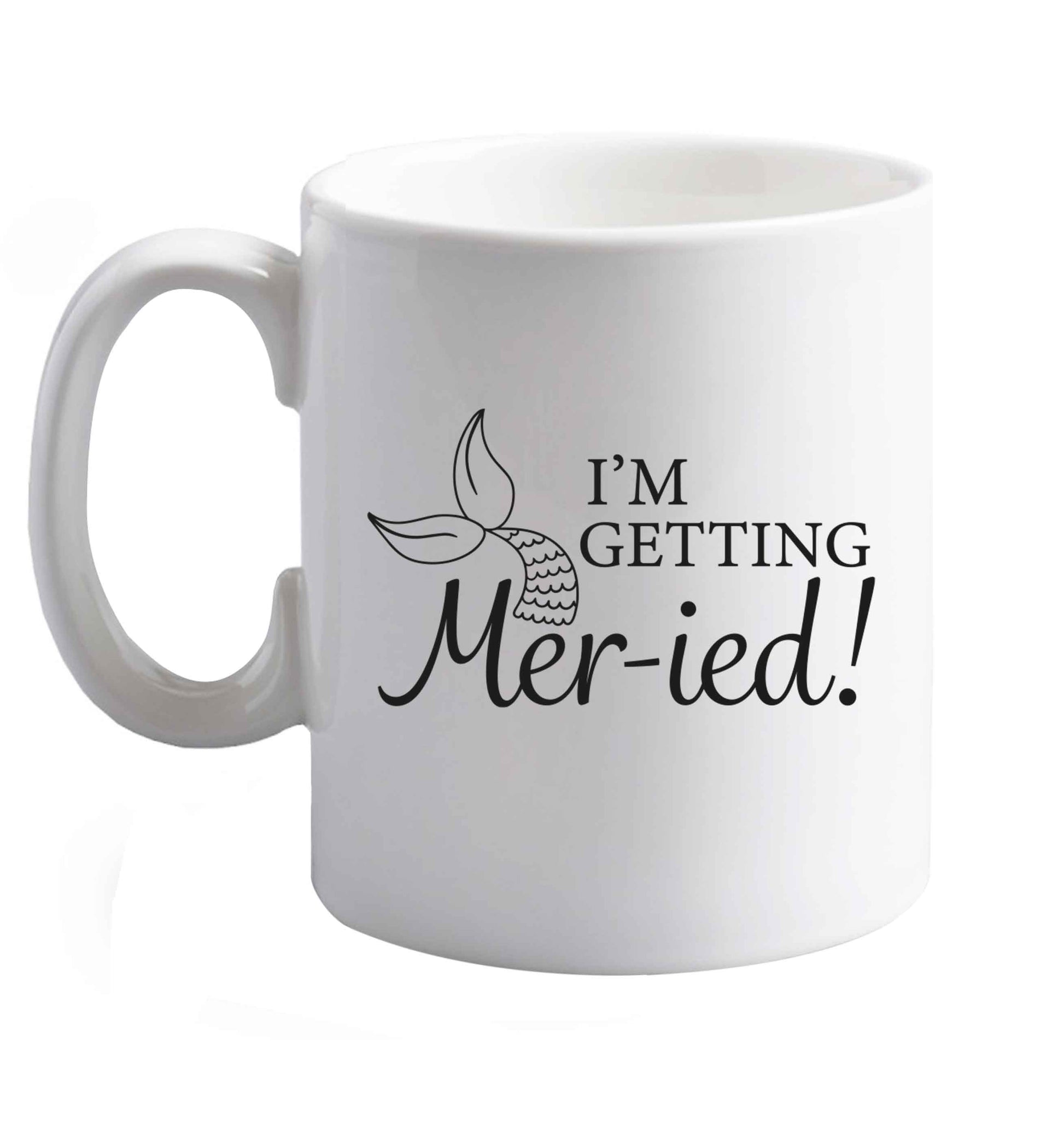 10 oz Personalised wedding thank you's Mr and Mrs wedding and date! Ideal wedding favours!   ceramic mug right handed