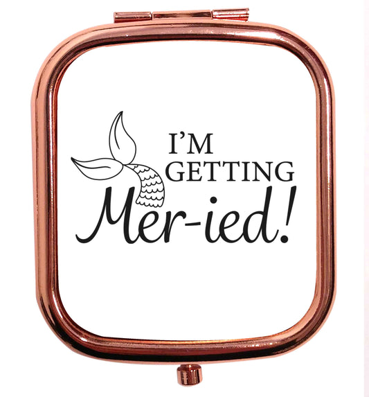 Personalised wedding thank you's Mr and Mrs wedding and date! Ideal wedding favours! rose gold square pocket mirror