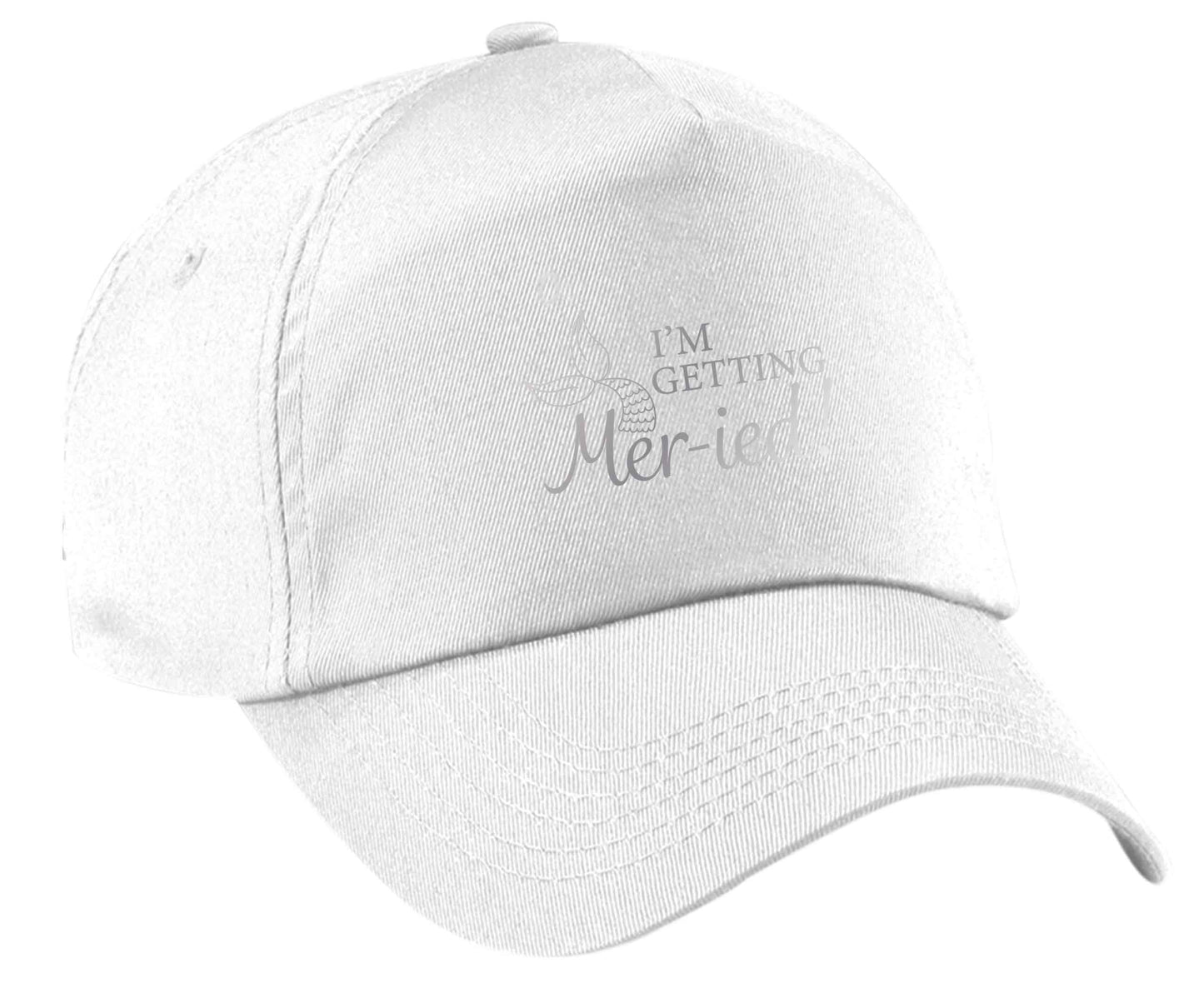 I'm getting mer-ied! Metallic silver | Baseball Cap