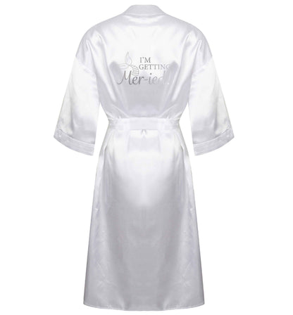 Personalised wedding thank you's Mr and Mrs wedding and date! Ideal wedding favours! XL/XXL white ladies dressing gown size 16/18