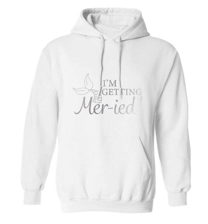 Personalised wedding thank you's Mr and Mrs wedding and date! Ideal wedding favours! adults unisex white hoodie 2XL