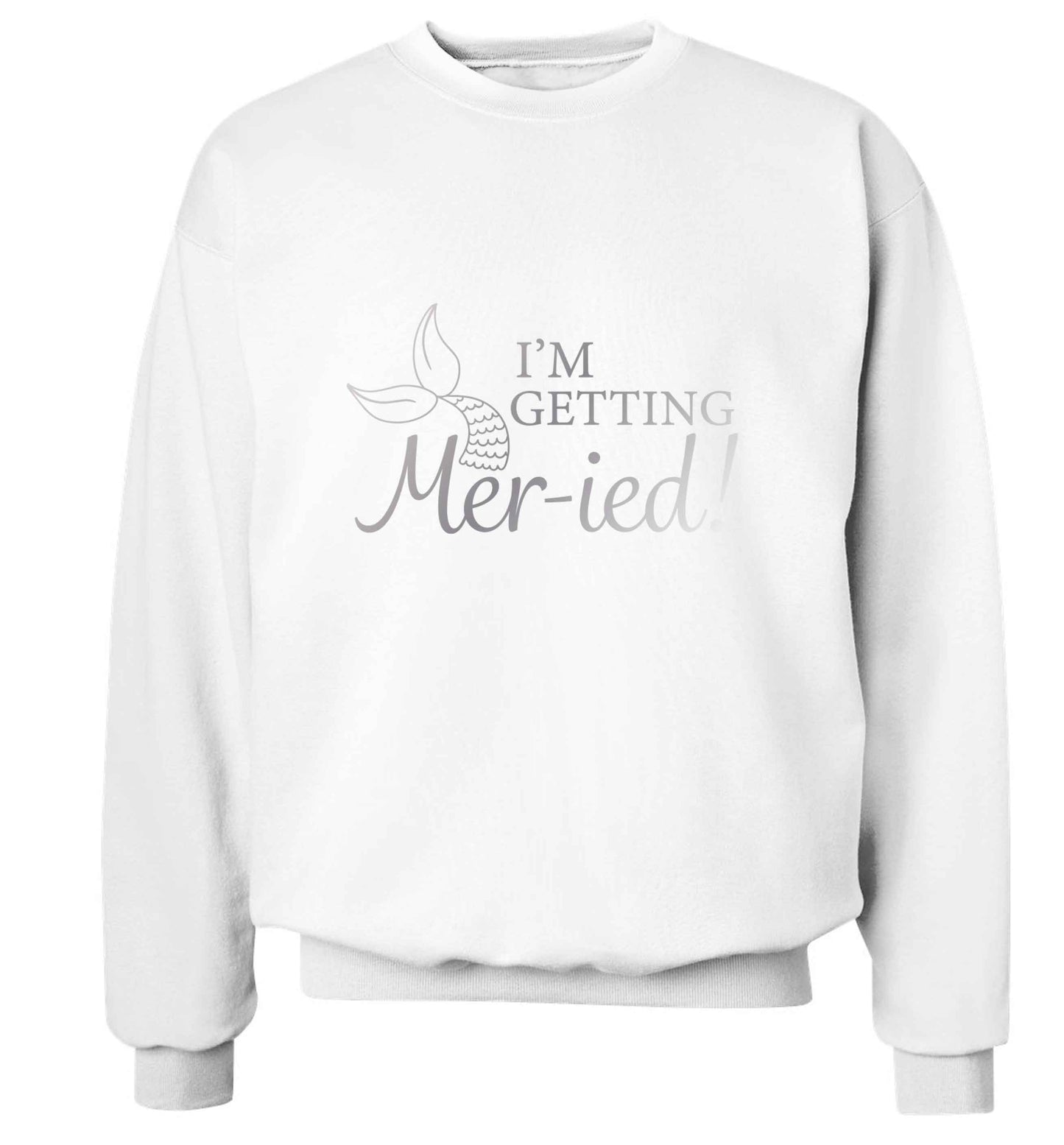 Personalised wedding thank you's Mr and Mrs wedding and date! Ideal wedding favours! adult's unisex white sweater 2XL