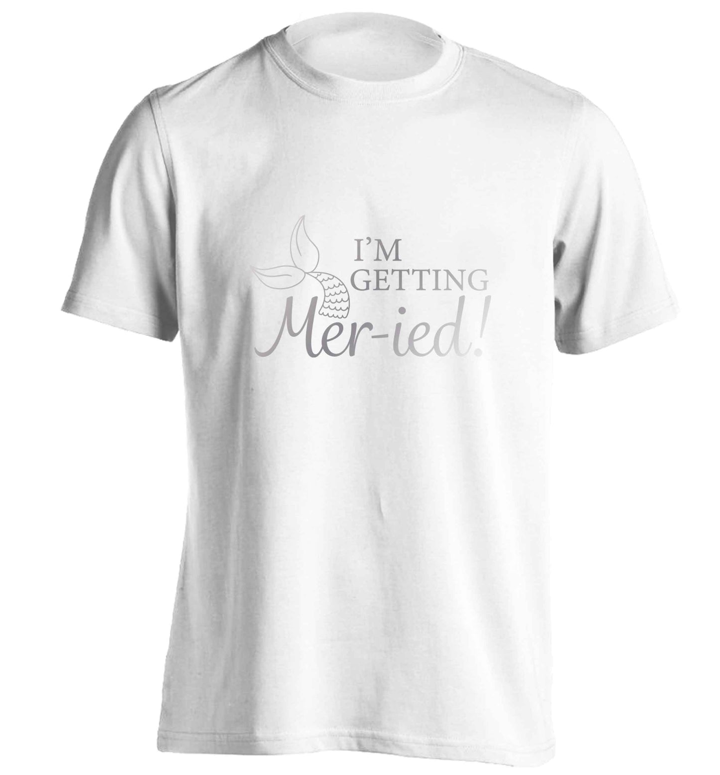 Personalised wedding thank you's Mr and Mrs wedding and date! Ideal wedding favours! adults unisex white Tshirt 2XL