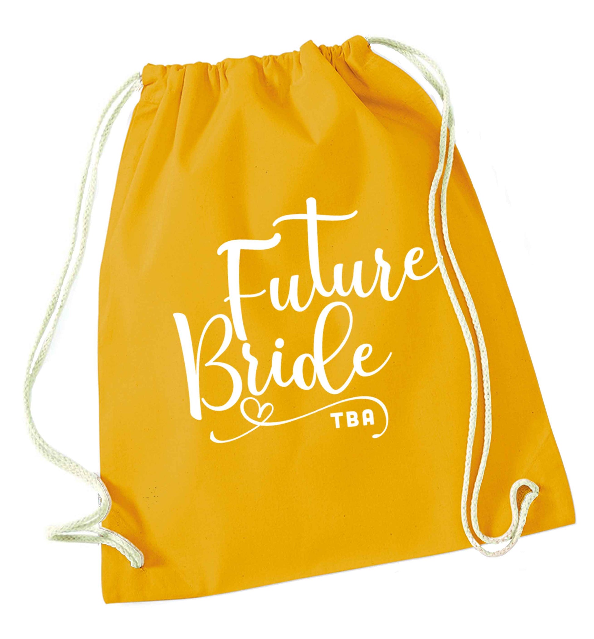 Has your wedding been postponed or delayed?Just another reason to party even HARDER!  mustard drawstring bag
