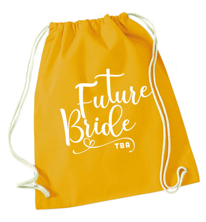 Has your wedding been postponed or delayed?Just another reason to party even HARDER!  mustard drawstring bag